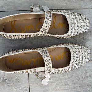 Sam Edelman Cream Studded Flats